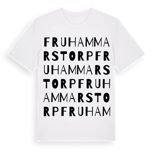 Fruhammarstorp ordlek t-shirt – ekologisk bomull t-shirt från Pinshirt