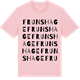 Pink Cotton t-shirt med Fruns hage ordlek t-shirt