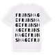White t-shirt med Fruns hage ordlek t-shirt