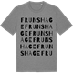 Mid Heather Gray t-shirt med Fruns hage ordlek t-shirt