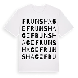 Fruns hage ordlek t-shirt – ekologisk bomull t-shirt från Pinshirt
