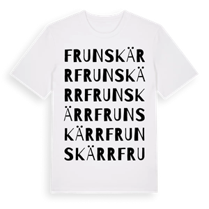 Fruns kärr ordlek t-shirt – ekologisk bomull t-shirt från Pinshirt