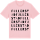 Pink Cotton t-shirt med Fullerstad ordlek t-shirt