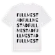 White t-shirt med Fullmestad ordlek t-shirt