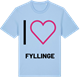 Blue Soul t-shirt med Jag älskar Fyllinge t-shirt stort tryck