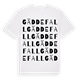 White t-shirt med Gäddefall ordlek t-shirt
