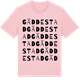 Pink Cotton t-shirt med Gäddestad ordlek t-shirt