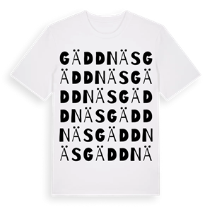 Gäddnäs ordlek t-shirt – ekologisk bomull t-shirt från Pinshirt