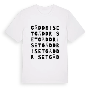 Gäddriset ordlek t-shirt – ekologisk bomull t-shirt från PinShirt
