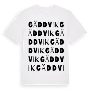 Gäddvik ordlek t-shirt – ekologisk bomull t-shirt från Pinshirt