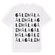 White t-shirt med Gålemåla ordlek t-shirt