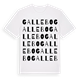 White t-shirt med Gallebo ordlek t-shirt