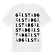 White t-shirt med Gälstad ordlek t-shirt