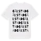 White t-shirt med Gälstad ordlek t-shirt