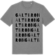 Mid Heather Gray t-shirt med Galtbron ordlek t-shirt