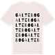 Vintage White t-shirt med Galtebo ordlek t-shirt