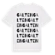 White t-shirt med Galten ordlek t-shirt