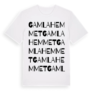Gamla hemmet ordlek t-shirt – ekologisk bomull t-shirt från Pinshirt