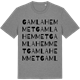 Mid Heather Gray t-shirt med Gamla Hemmet ordlek t-shirt