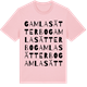 Pink Cotton t-shirt med Gamla Sätterbo ordlek t-shirt