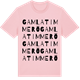 Pink Cotton t-shirt med Gamla Timmerö ordlek t-shirt