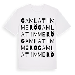 Gamla Timmerö ordlek t-shirt – ekologisk bomull t-shirt från Pinshirt
