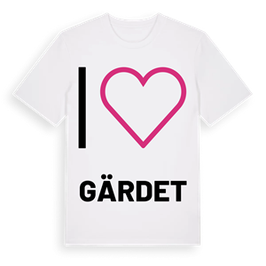Jag älskar Gärdet t-shirt stort tryck – ekologisk bomull t-shirt från PinShirt