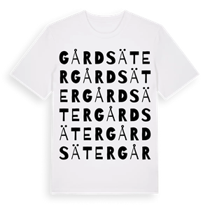 Gårdsäter ordlek t-shirt – ekologisk bomull t-shirt från Pinshirt