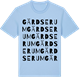Blue Soul t-shirt med Gärdserum ordlek t-shirt