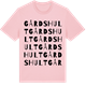 Pink Cotton t-shirt med Gårdshult ordlek t-shirt