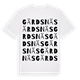 White t-shirt med Gärdsnäs ordlek t-shirt