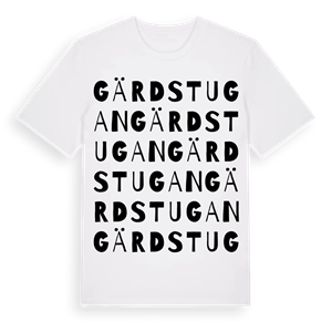 Gärdstugan ordlek t-shirt – ekologisk bomull t-shirt från Pinshirt