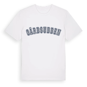 Gärdsudden college t-shirt – ekologisk bomull t-shirt från Pinshirt