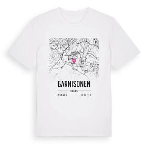 Garnisonen karta t-shirt – ekologisk bomull t-shirt från Pinshirt