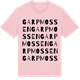 Pink Cotton t-shirt med Garpmossen ordlek t-shirt