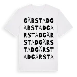 Gärstad ordlek t-shirt – ekologisk bomull t-shirt från Pinshirt