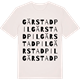 Vintage White t-shirt med Gärstad pil ordlek t-shirt