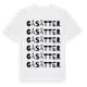 White t-shirt med Gåsätter ordlek t-shirt