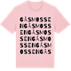 Pink Cotton t-shirt med Gåsmossen ordlek t-shirt