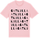 Pink Cotton t-shirt med Gatkulla ordlek t-shirt