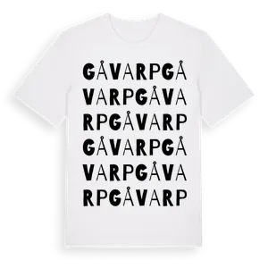 Gåvarp ordlek t-shirt – ekologisk bomull t-shirt från Pinshirt