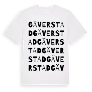 Gäverstad ordlek t-shirt – ekologisk bomull t-shirt från Pinshirt