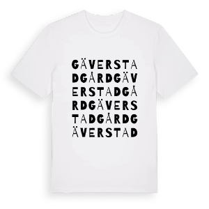 Gäverstad Gård ordlek t-shirt – ekologisk bomull t-shirt från Pinshirt