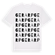 White t-shirt med Gerarp ordlek t-shirt