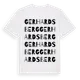 White t-shirt med Gerhardsberg ordlek t-shirt