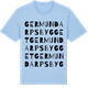 Blue Soul t-shirt med Germundarpsbygget ordlek t-shirt
