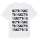 White t-shirt med Getnäs ordlek t-shirt