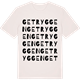 Vintage White t-shirt med Getryggen ordlek t-shirt