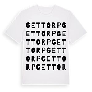 Gettorp ordlek t-shirt – ekologisk bomull t-shirt från Pinshirt