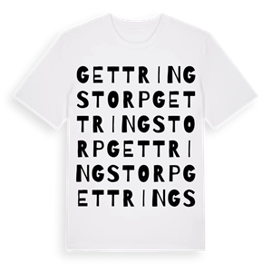 Gettringstorp ordlek t-shirt – ekologisk bomull t-shirt från Pinshirt